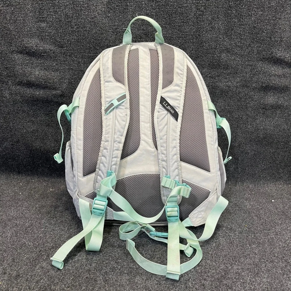 L.L. Bean 510387 Comfort Carry Laptop Pack 42L Gray Mint Backpack School Bag